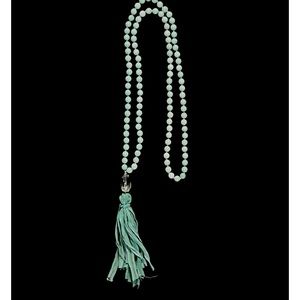 Amazonite Mala Beads Meditation Necklace